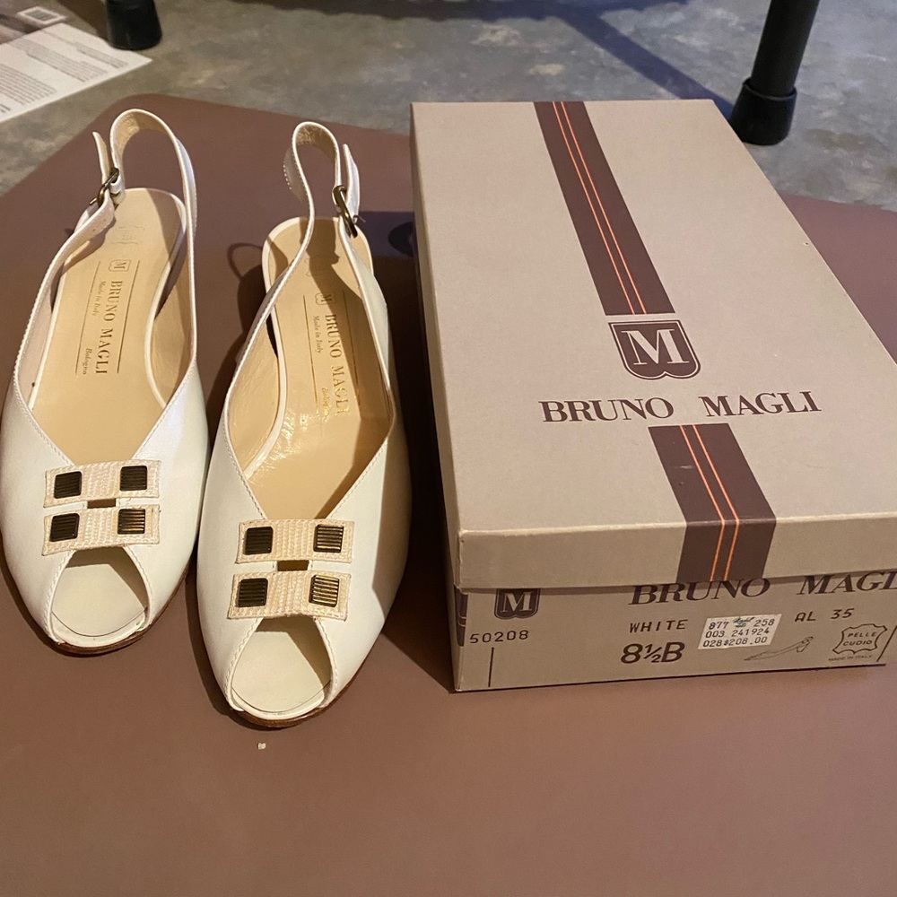 Bruno Magli white shoes